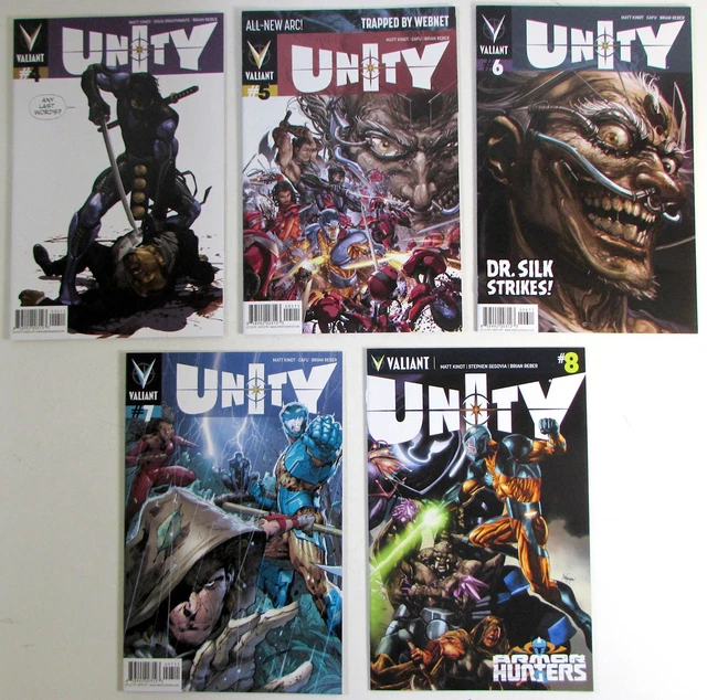 Unity Lot of 5 #4,5,6,7,8 Valiant Comics (2014) NM 1st Print Comic Books