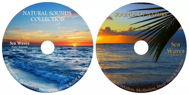 NATURAL SOUNDS SEA WAVES VOL.1&2:FOR RELAXATION,MEDITATION ,STRESS,SLEEP 2 XCD's