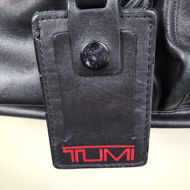 TUMI Alpha Black Napa Leather 17” Messenger Laptop Briefcase Bag 3
