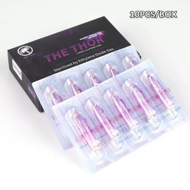 Máquina de tatuaje estéril desechable 10 piezas puntas de tubo de aguja boquilla RL RM RS M1