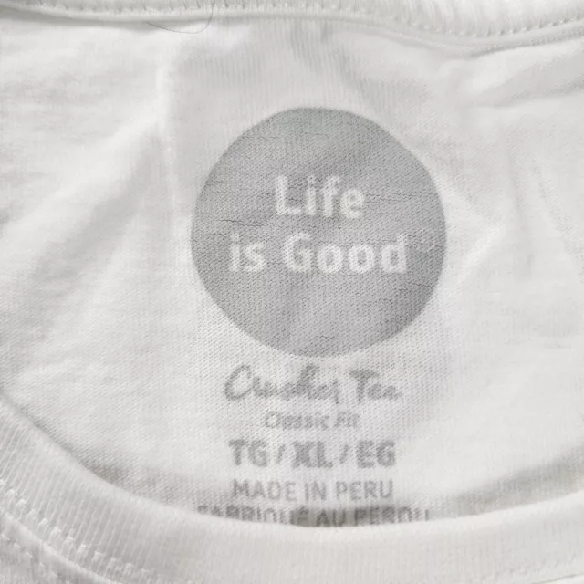 Life Is Good Crusher Tee Road Trip White Womens Size XL 3