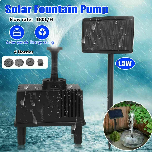 Fuente de energía solar bomba de agua sumergible con panel de filtro estanque piscina pecera
