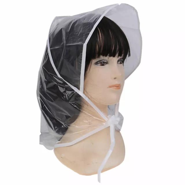 1Pc Protect Hairstyle Rain Hat Plastic Bonnet for Women Lady Cl  FT