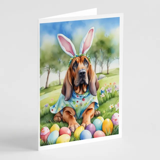 Bloodhound Easter Egg Hunt Greeting Cards Envelopes Pack of 8 DAC4958GCA7P