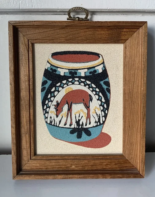 Pueblo Pottery Sand Art Picture