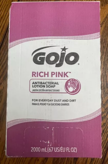 GOJO Rich Pink Soap Refill Antibacterial Lotion 2000ml For Dispenser New In Box