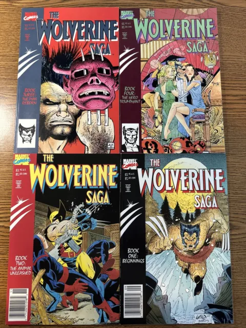 The Wolverine Saga #1 2 3 4 Complete Run Set Lot X-Men Avengers Logan Marvel