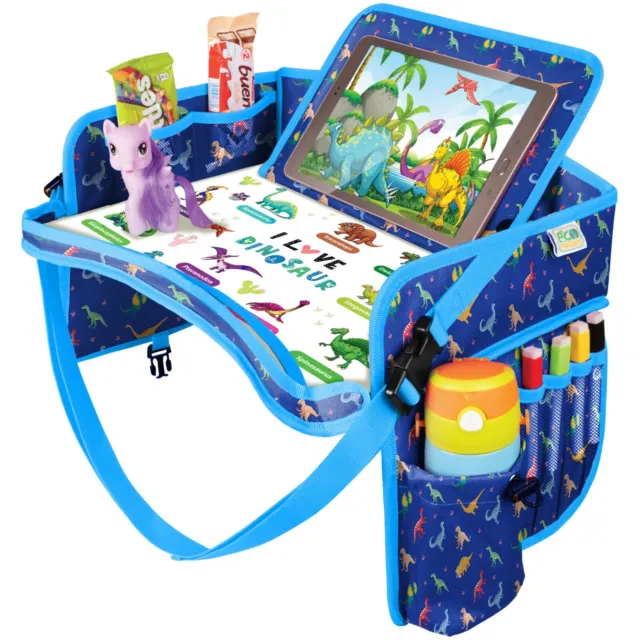 Kids Car Seat Travel Tray - Activity Tray Table For Toddler - Baby Travel Desk