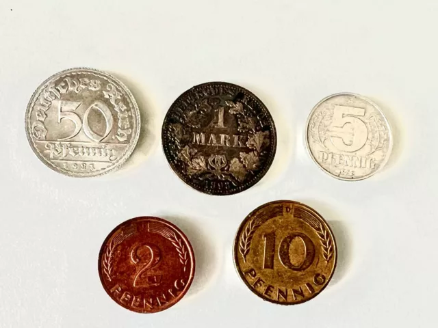 Münzsammlung (Konvolut) aus Nachlass (BRD - DDR) 5 Münzen