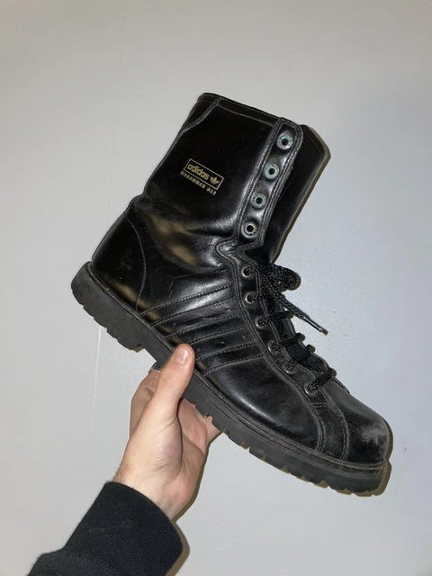ADIDAS X MUHAMMAD ALI COMBAT BOOTS BLACK LEATHER RARE 