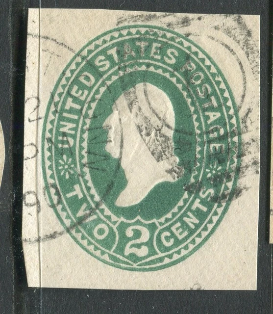 USA; 1870s-80s early classic Embossed Presidential POSTAL STATIONARY PIECE 2c.