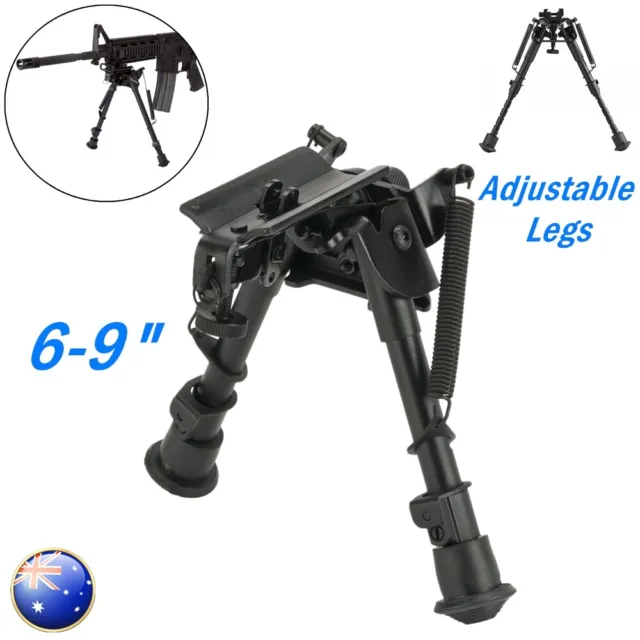 6-9" Sniper Hunting Adjustable Rifle Bipod Sling Mount Quick Deploy Shoot Stand