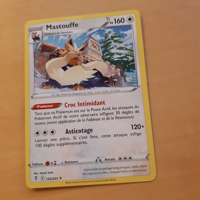 Mastouffe V 117/163 Carte Pokemon Ultra Rare EB5 Styles de Combat neuve fr