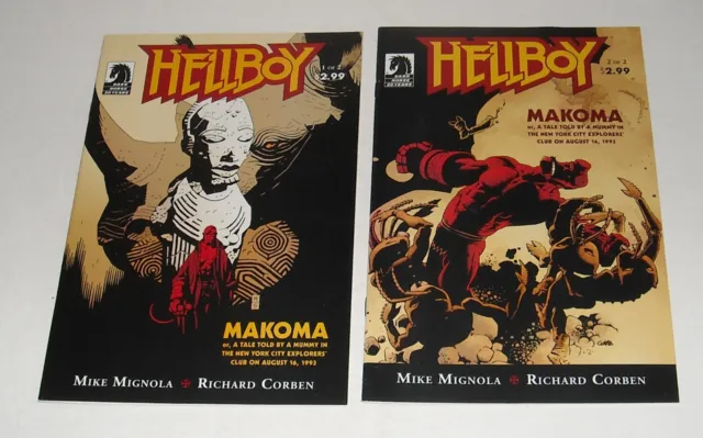 Hellboy Makoma #1 - 2 Complete Mini Series Dark Horse Comics 2006 Richard Corben