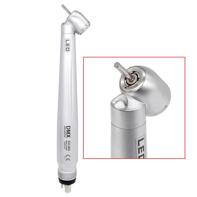DMX LED E-generator Dental Air turbine 45 Degree Handpiece High Speed SH-M4 B*