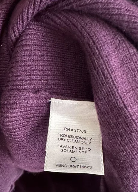 LAUNDRY Shelli Segal Sweater Dress MEDIUM Purple Aubergine $175 New Turtleneck 3