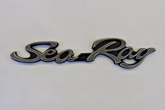 New Sea Ray "Searay" Script Logo Emblem Chrome Part # 188060 5-1/4"  Plastic