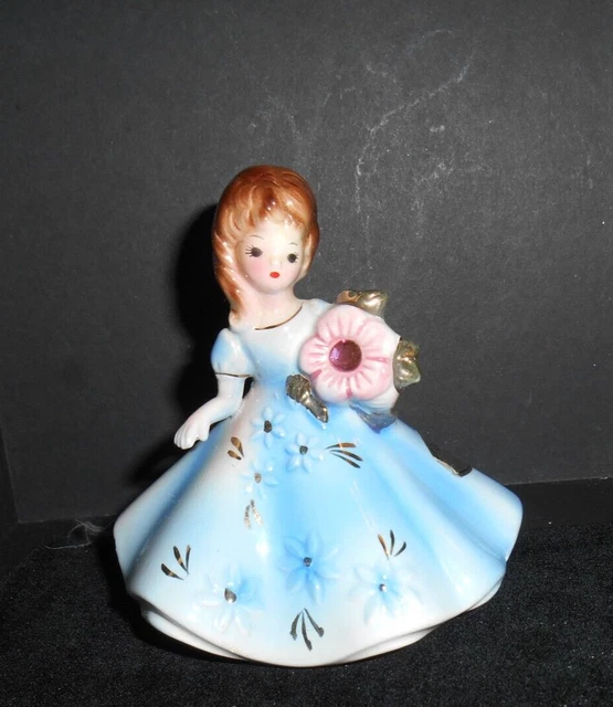 LOVELY  JOSEF ORIGINALS BIRTHDAY FIGURINE OCTOBER OPAL Brown/Blonde Hair