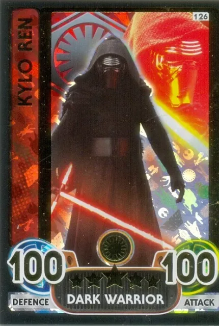 Topps Star Wars Force Attax Trading Card - Gold Foil Card #126 Kylo Ren