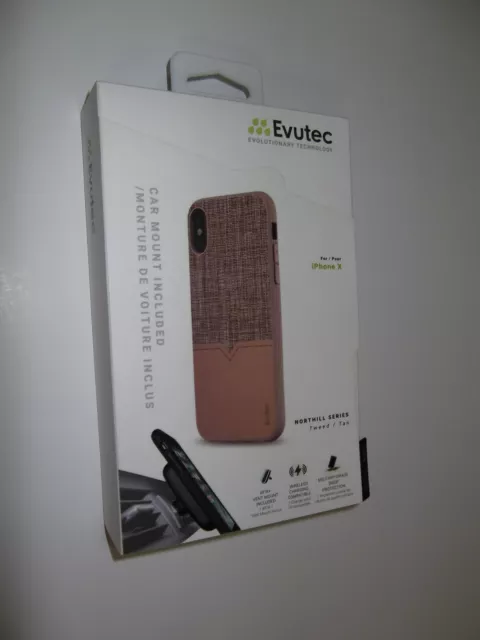 NEW Evutec Case Northill Series Tweed/Tan For iPhone X, iPhone 8/7/6S/6 Plus