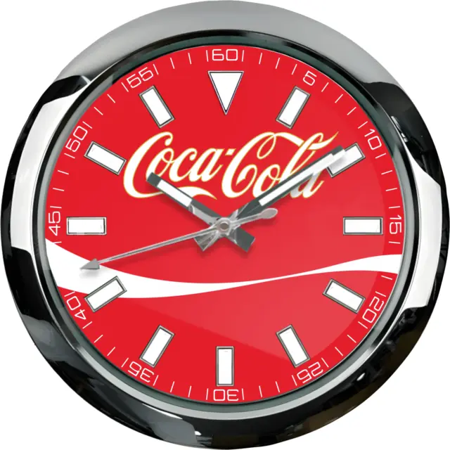 Coca Cola Wall Clock with Date Magnifier - Elegant Interior Design - Man Cave