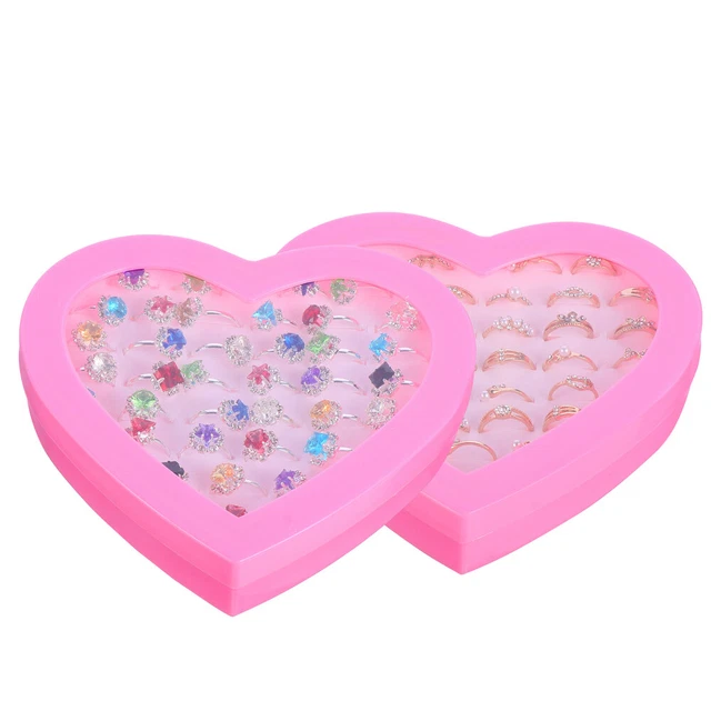 72 Pcs Toys Rings for Children Adjustable Children's Girl Princess