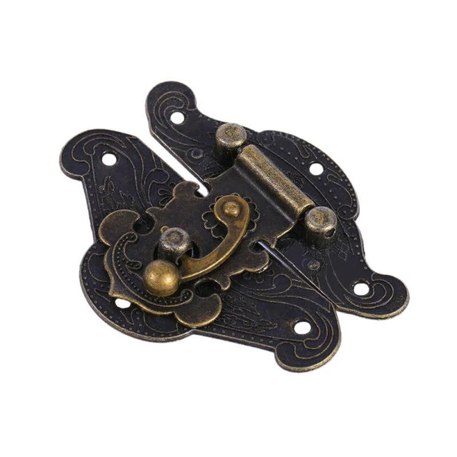 Barra vintage Hasp in legno - antica serratura per piccola scatola