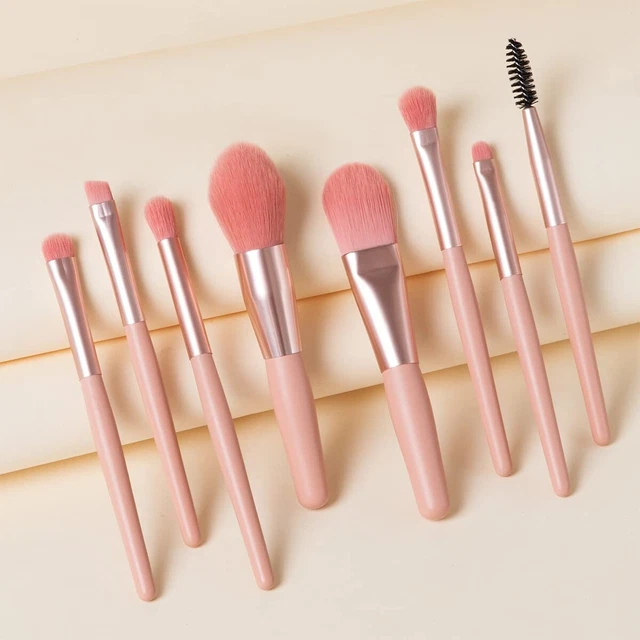 8 Pezzi Pennelli Trucco Professionali, Set Pennelli Make Up con Trousse in Pelle 6