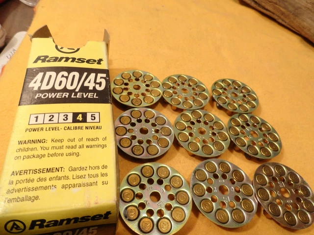 Ramset 4D60/45 power level .25 caliber disc loads