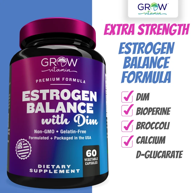 DR. BERG’S ESTROGEN Balance DIM (diindolylméthane) œstrogène sain 60 ...