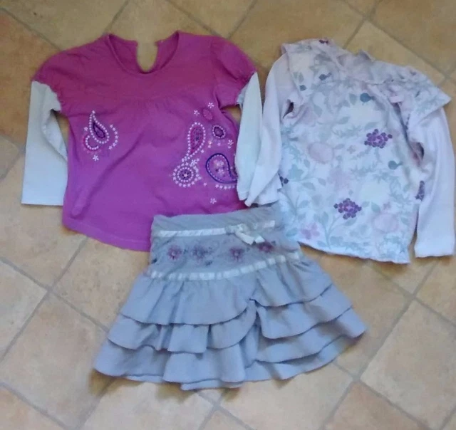 Girls clothing bundle tops Next, mini club (boots) x 2 & skirt size 18-24 months