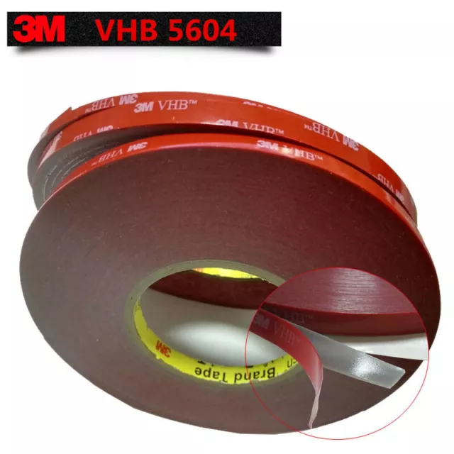 3M VHB 5604 Genuine Gray Double Sided Tape Mount Acrylic Foam Adhesive 3M or 33M