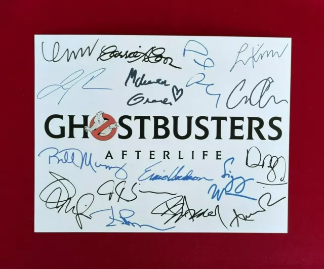 Ghostbusters: Afterlife Title Card Cast-Signed- 8.5x11- Autograph Reprints