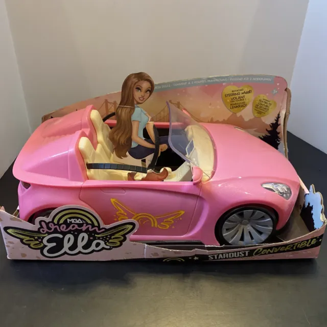 MGA Dream Ella Stardust Convertible Pink Sports Fashion Doll Car 13” NIB