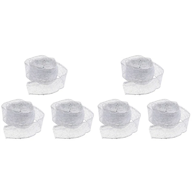 2x Chiffon Bänder Geschenk Verpackung Band Dekorative Bänder Handwerk Band Kranz