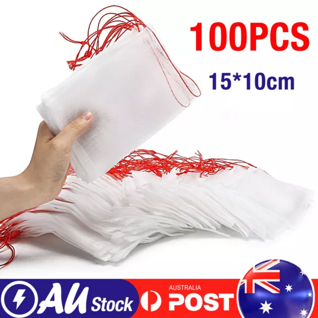 100PCS Fruit Plant Fly Protection Bags Exclusion Net Storage Mesh Stop Pest Bug