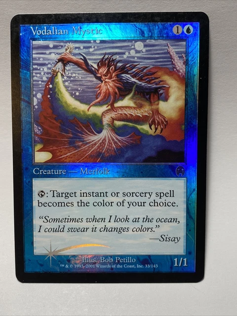 MTG Vodalian Mystic Apocalypse 33/143 Foil Uncommon Miss Foil? Read Description