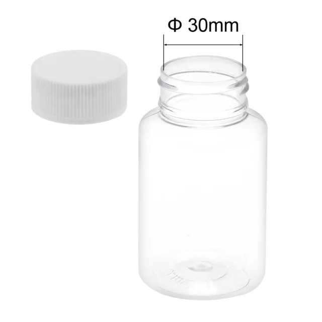 Botella de reactivo químico de plástico PET 100 ml, Botellas de boca ancha 20uds 3