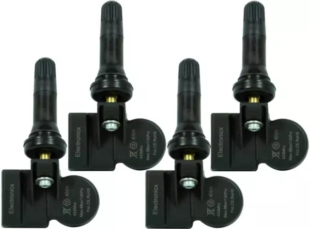 4 Reifendrucksensoren RDKS Sensoren Gummiventil für Opel/Vauxhall Corsa VXR 01.2