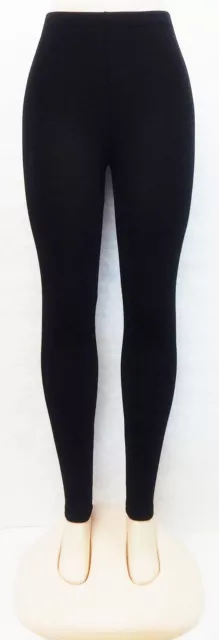 Ladies Womens Plain Leggings Full Length Cotton Black + Colours UK Size 6 - 26 2