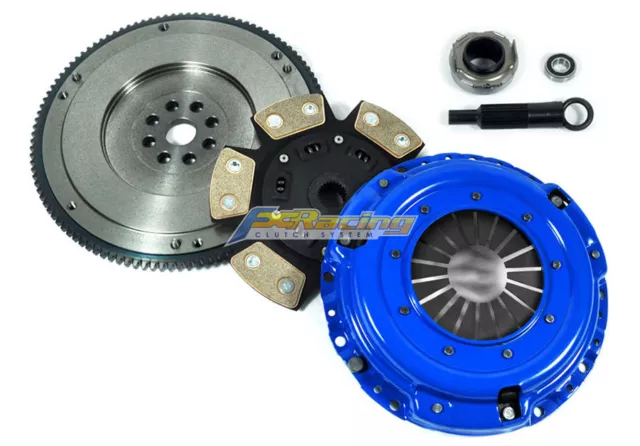 Fx 6-Puck Sprung Clutch Kit+ Cast Flywheel For 92-93 Acura Integra Rs Ls Gs Gs-R