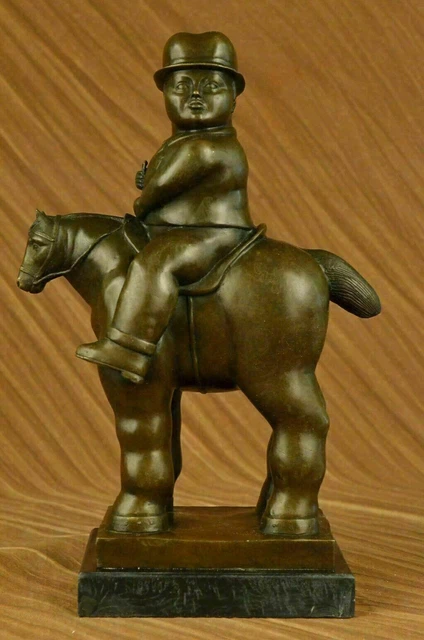 Fernando Botero The plump Man Rides Horse Bronze Marble Sculpture Abstract Deal