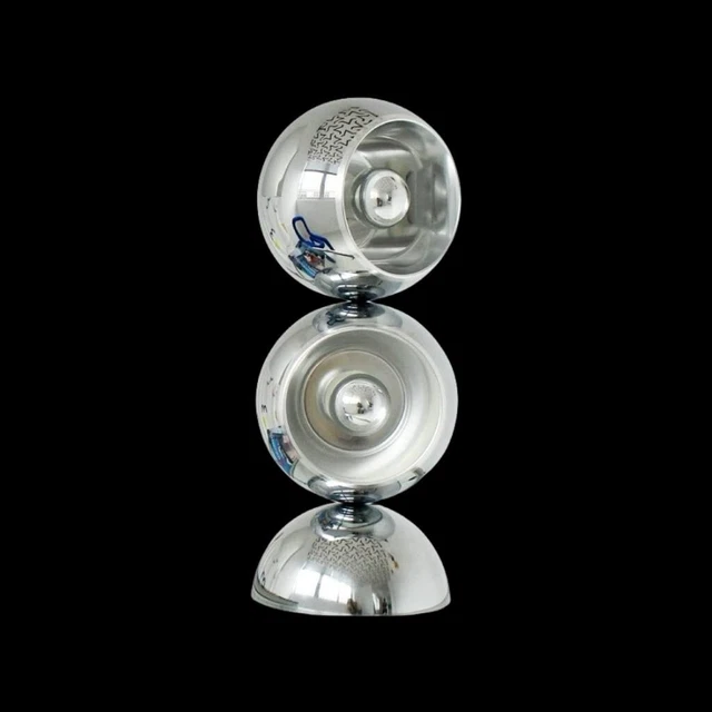 Retro Chromed Ball Table Lamp Sliver Beaded Desk Light bauhaus Livingroom Decor