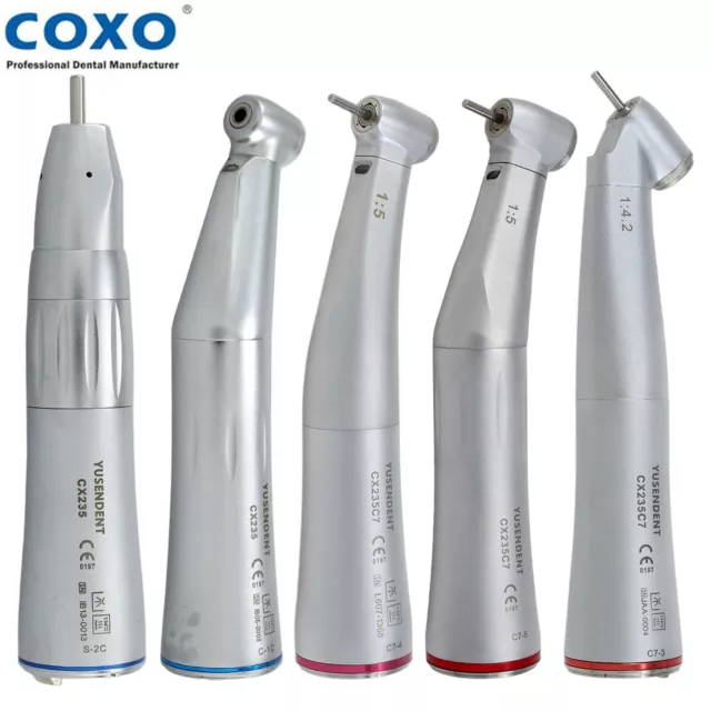 COXO Dental 1:1 1:5 Electric Handpiece Contra Angle Straight Fiber Optic 45° NSK