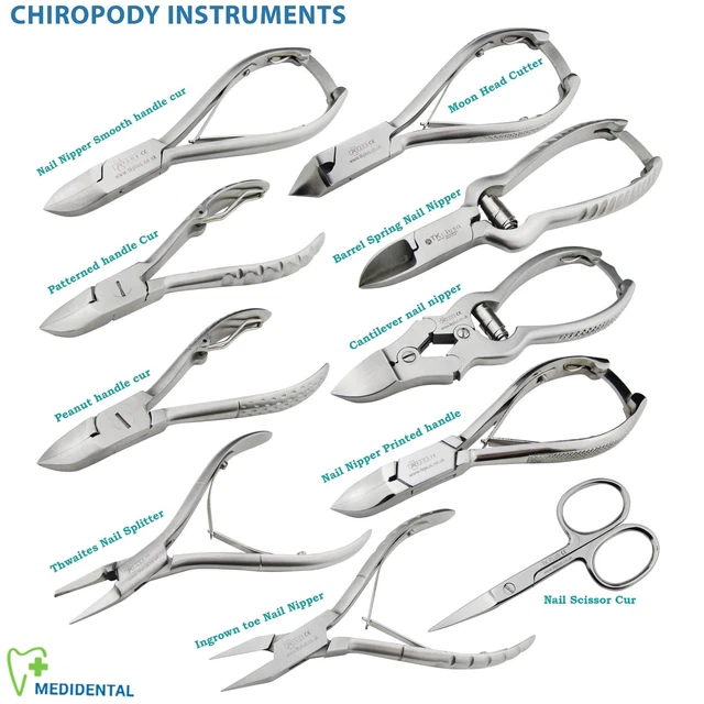 CHIROPODY INSTRUMENTS BARREL Spring Moon Cutter Ingrown Toenail Nipper ...