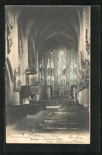 CPA Revigny, Intérieur de l´Eglise 1904