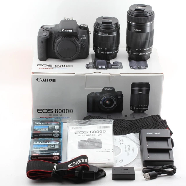 キャノン Canon EOS 8000D EF-S 18-55mm レンズセット Amazon.co.jp: Canon デジタル一眼レフカメラ EOS 8000D ダブル