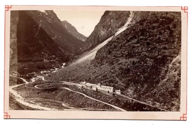 CDV ANTIQUE PHOTO Landscape Photography La Raillère Cauterets 1880 Mountain