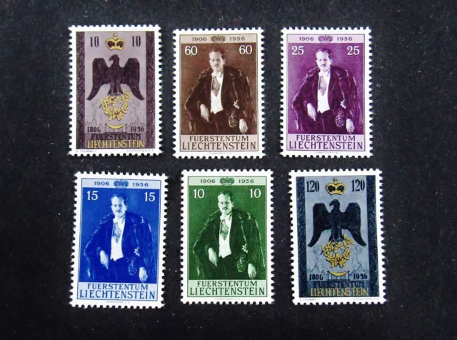 nystamps Liechtenstein Stamp # 301-306 Mint OG NH       M29y3100