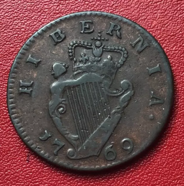 1769 Ireland George III Halfpenny, Nice